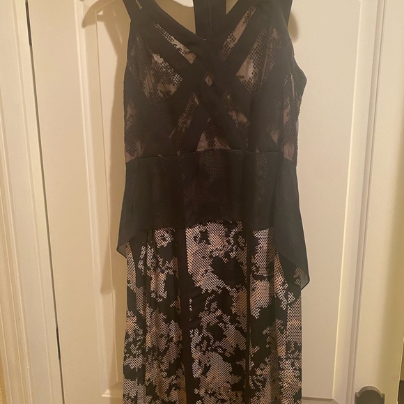 BCBG MAXAZRIA RUNWAY MIDI black/multi colored sleeveless dress. Size M - Picture 1 of 7